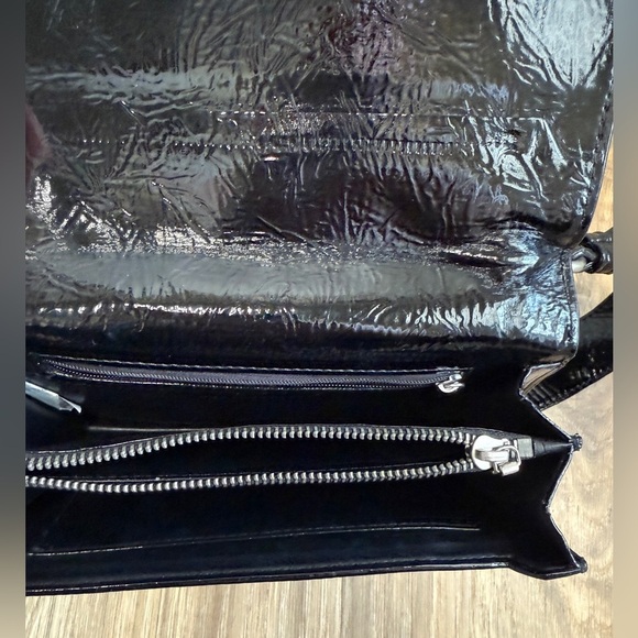 Charles & Keith Round Metal Accent Wrinkled Patent Bag - Picture 9 of 10